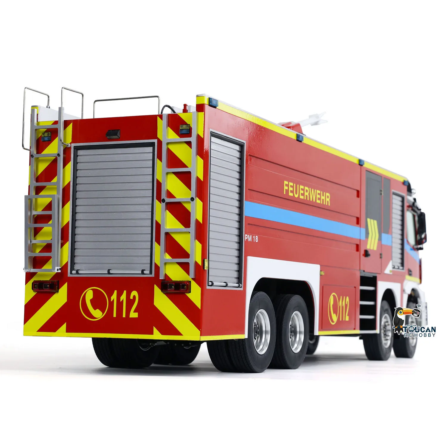 

8x4 1/14 Metal Chassis RC Fire Fighting Truck Radio Control Fire Car Light Sound Remoted Painted Finished Cars Vehicle TH24131