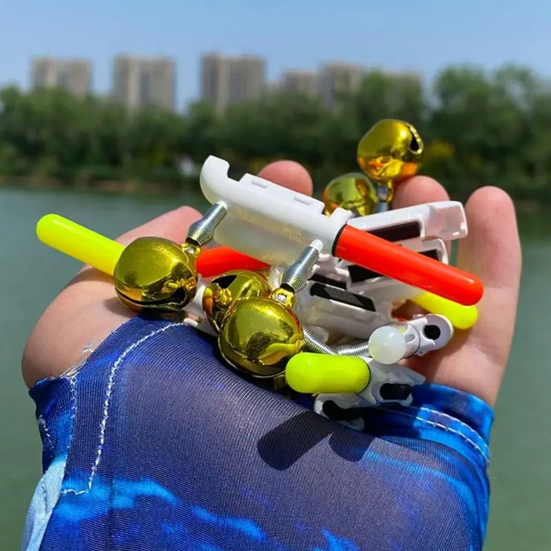 Instants Bites Detection Coppers Bells Light Loud Alerts Fishing Sensors Heavy Type Fishing Alarm Light Night Angling Gear 24BD