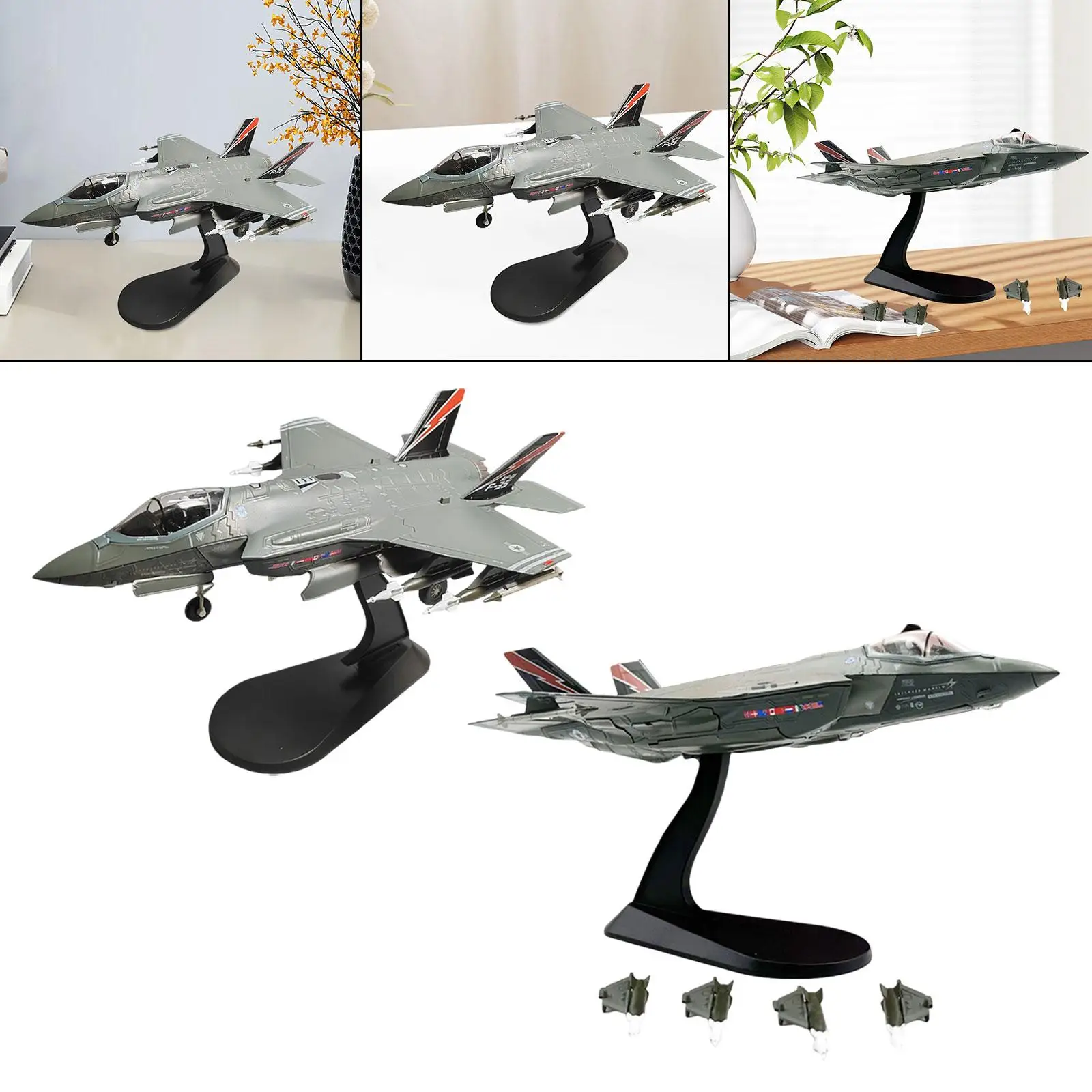 

Модель самолета в масштабе 1/72 F 35A Fighter Jet, Коллекционная модель самолета, украшение, фотография, полка для гостиной