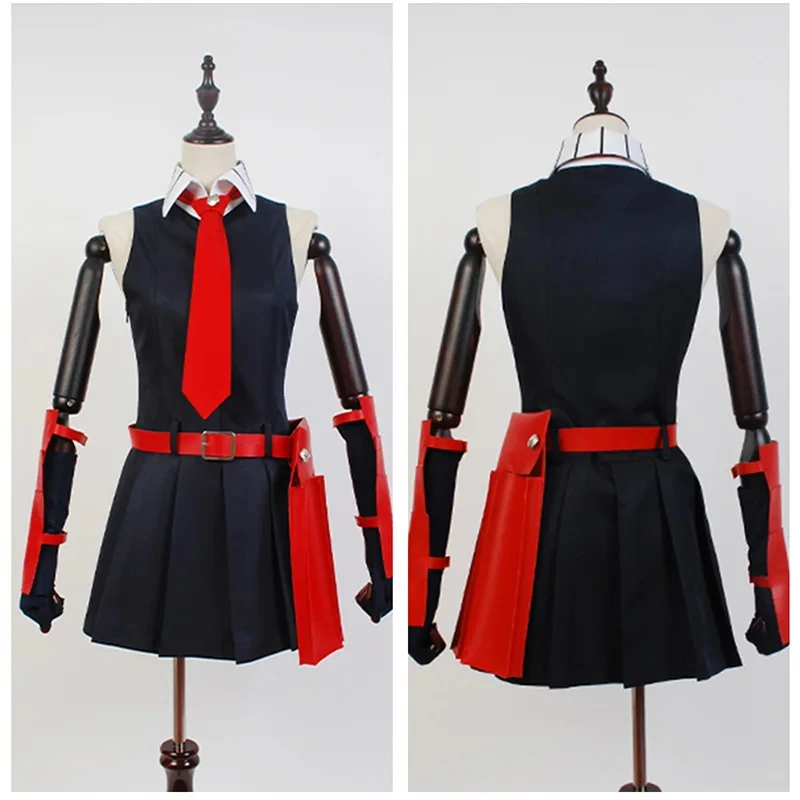 

Anime Akame ga KILL Akame Cosplay Costumes Women Black Sleeveless Dresses Sleeve Cover Outfits Halloween Carnival Party Suit