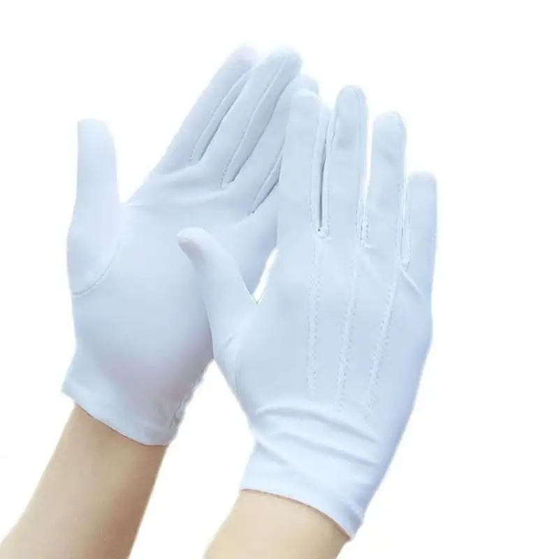 Modische Spandex-Elastizitätshandschuhe, Kurze Handschuhe für Partys, Abschlussbälle, Etikette, Aufführungen, Schmuckinspektion und Arbeit – Detail 12