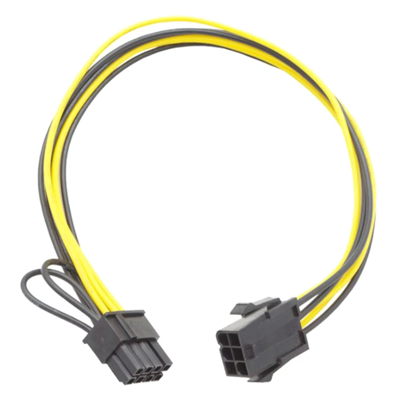 1Pc 6Pin PCI Express To Dual PCIE 8 (6+2) Pin Power Cable 20cm Motherboard Graphics Card PCI-E GPU Power Data Cable Splitter