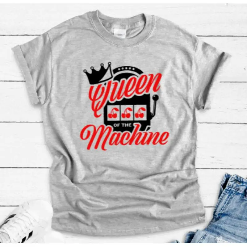 

Queen Of The Machine Casino Gray T Shirt