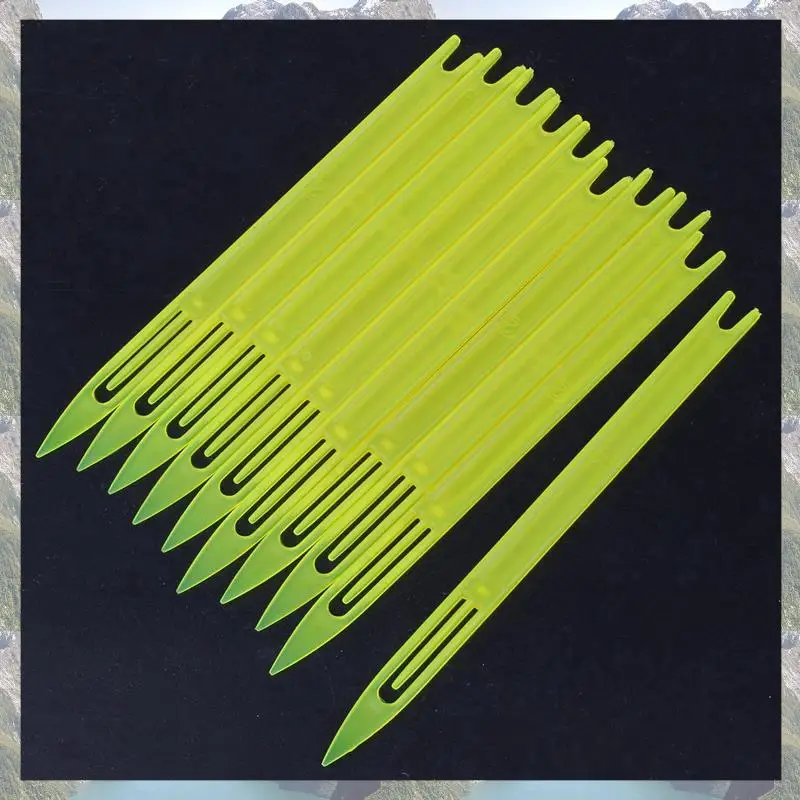2025 Trend 30 Pcs Yellow Plastic Fishing Net Repair Needle Shuttles Bobbin 2