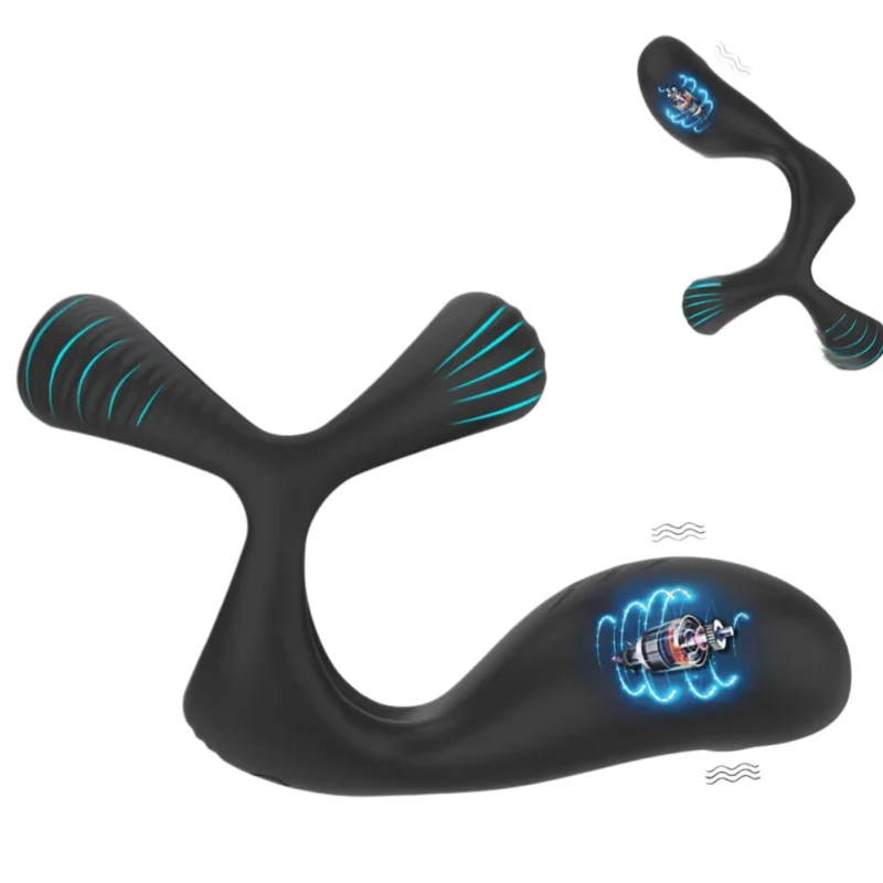 New adult product charging three ring silicone delayed vibration lock ring couple's product men's masturbator adultporn for men