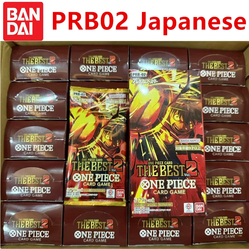 

Bandai натуральная цельная карта OPCG PRB02 японская золотая коробка Deluxe Supplement аниме коллекционная карта детские игрушки рождественские подарки