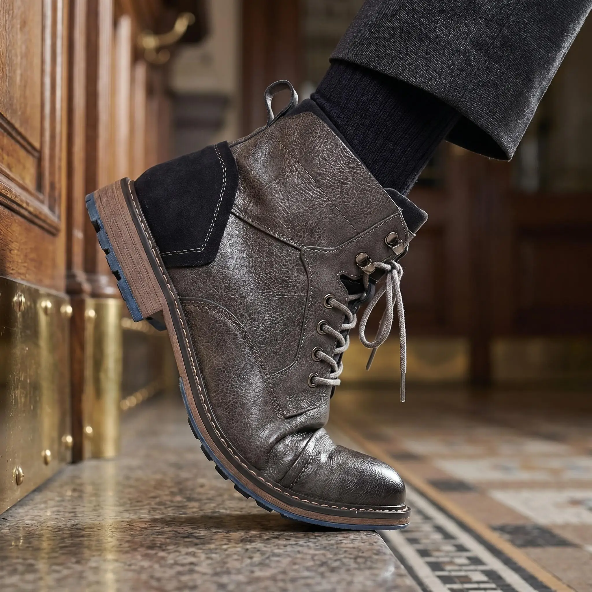 Men Boots Brand 2026 Comfortable Fashion Retro Ankle Boots Leather image 5