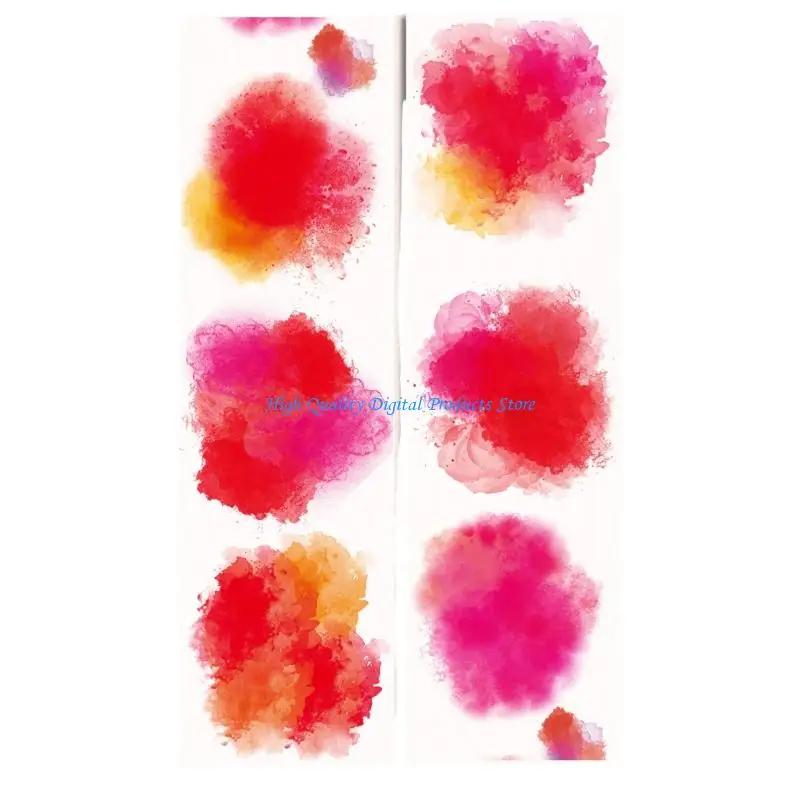 스크랩북을위한 U2JE 수채화 장식 마스킹 테이프 50mmx2m