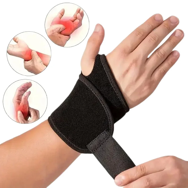 1pc Sport Adjustable Wrist Brace Thumb-wrap Wristband Thin Breathable Fitness Suitable Both Right Left Hand for Adult Free Size