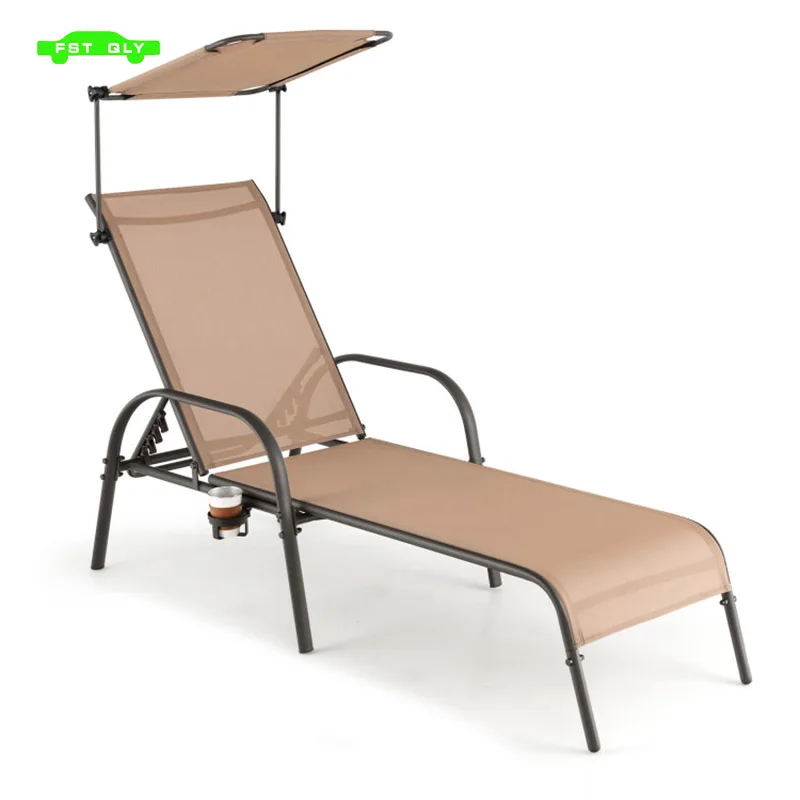 

Patio Heavy-Duty 5-Level Adjustable Chaise Lounge Chair