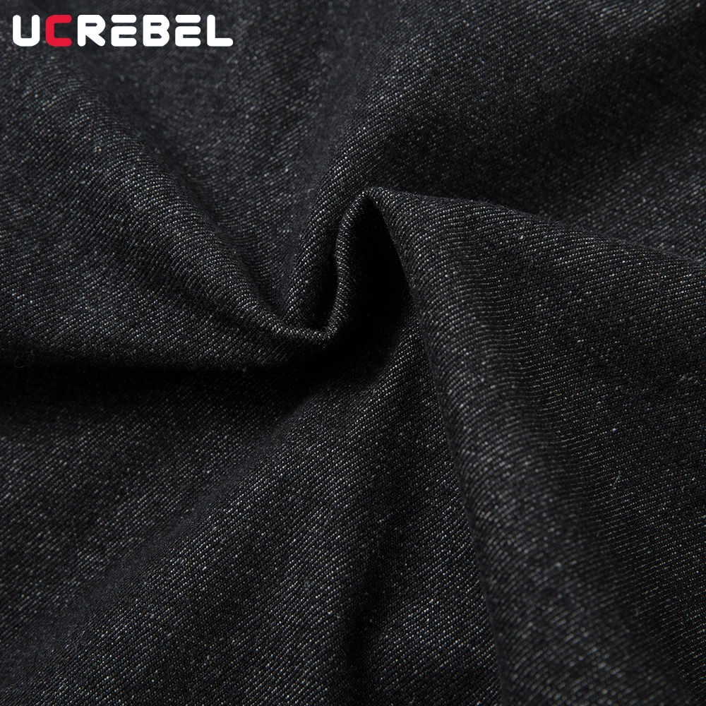 กระเป๋าซิป Spliced กางเกงยีนส์ Mens Hip Hop High Street ล้างหลวมขากว้าง Dark Denim กางเกงผู้ชาย