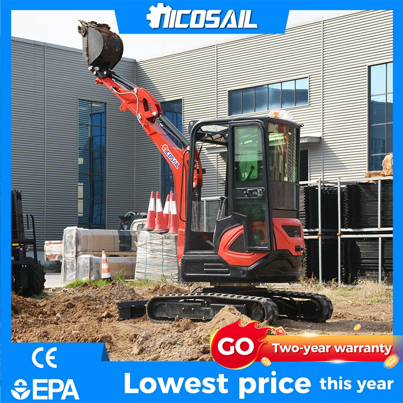 

Garden Mini Digger NICOSAIL OKW25U Customizable Compact Excavator 2100kg Kubota Engine 14.2kW CE
