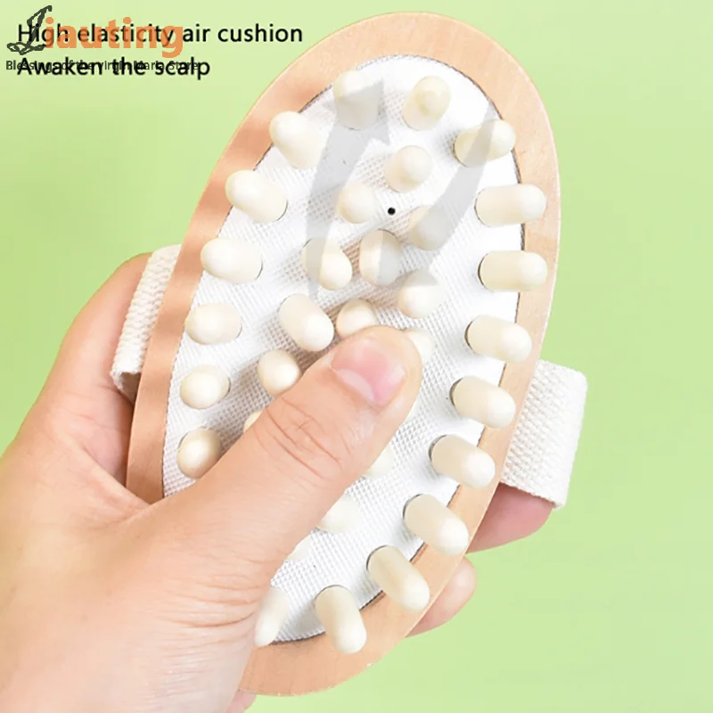 Body Anti Cellulite Brush Soothing Wooden Essential Oil Spa Air Cushion Massage Hair Comb Scalp Massage Brush Body Massager