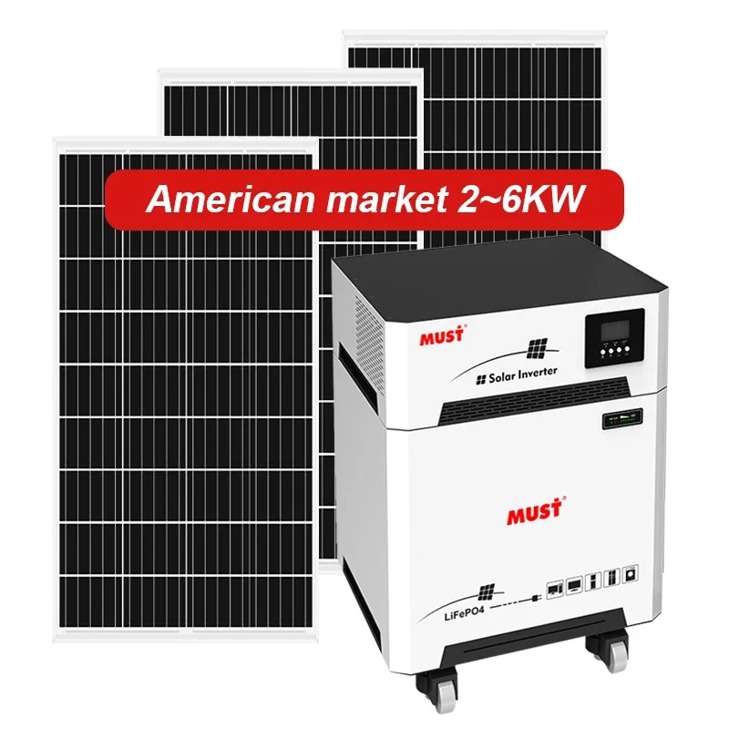 MUST hot sales 3kw off gird lighting home power system solar bateria home off-grid pv solar panel system solar energy system 5k