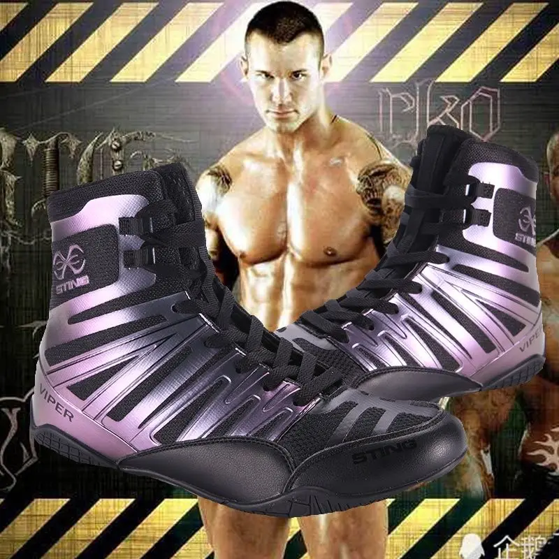 

2026 New Trend Men Wrestling Sneakers Anti-Slip Gym Training Shoe Unisex Top Quality Fighting Shoes Mid-Top Boxing Shoes For Man