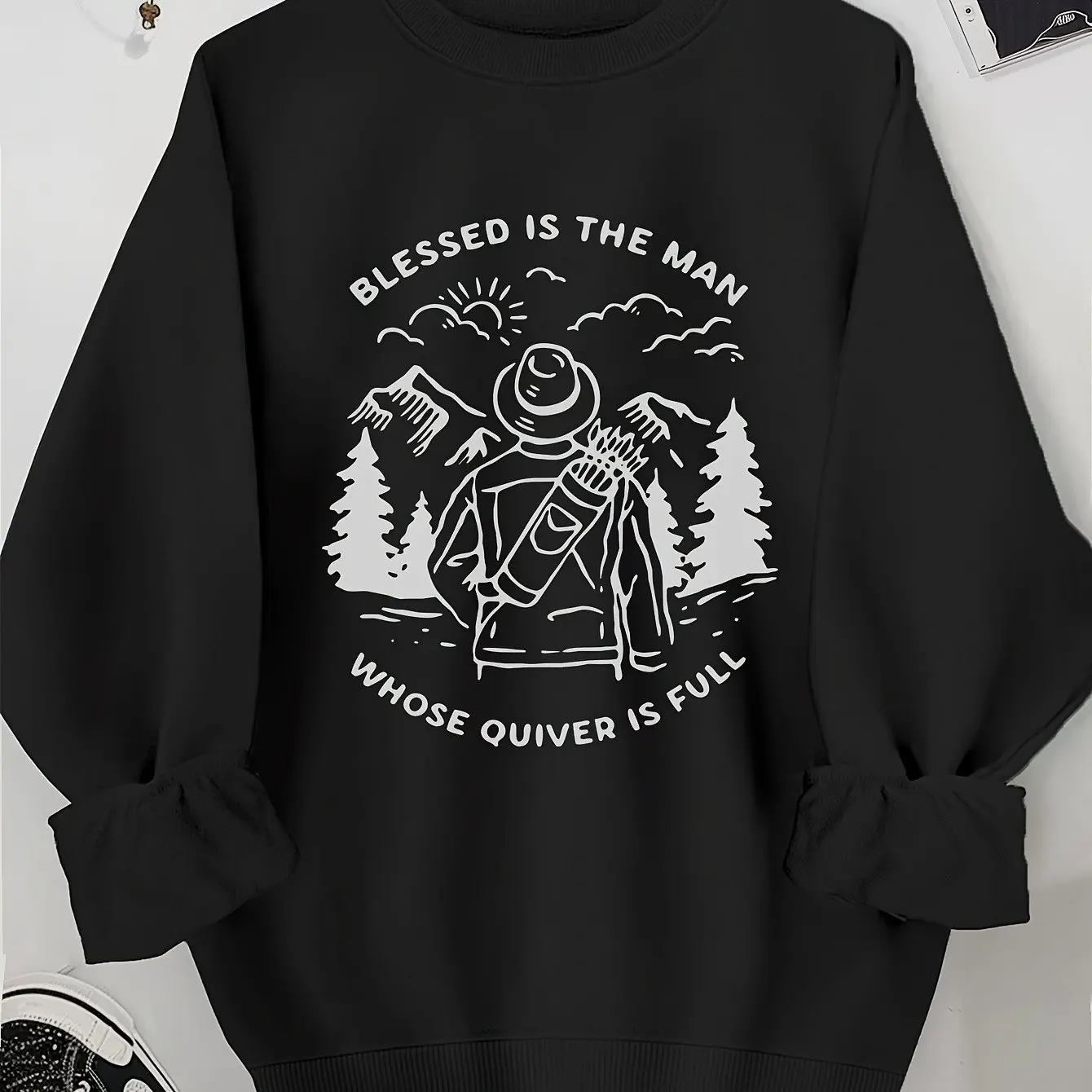 خريف وشتاء 2025 يبارك البلوز المريح في الهواء الطلق مع خيام مطبوعة على الغابات الجبلية وأشجار الصنوبر والمشي لمسافات طويلة #1