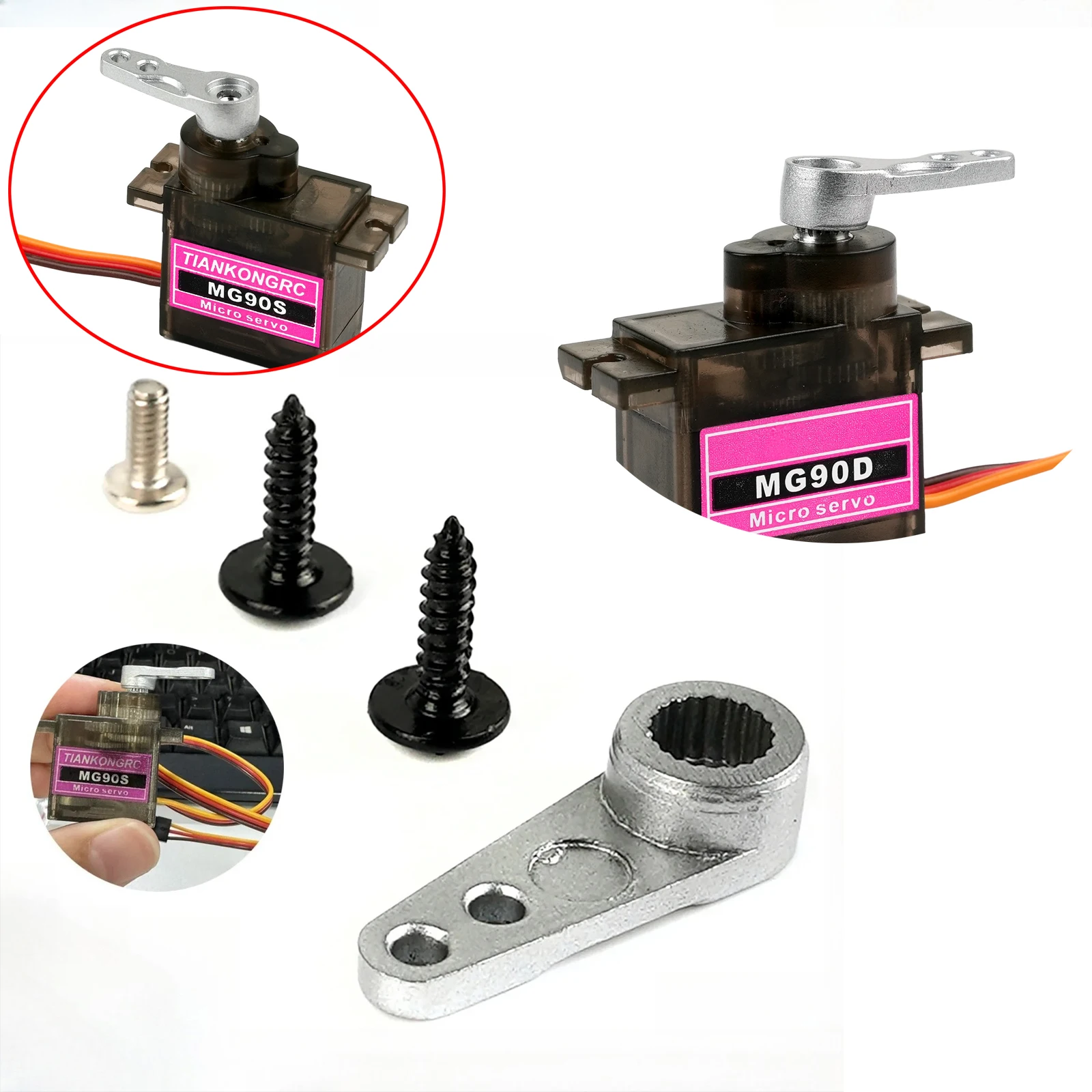 1/2/5/10PCS All-metal Servo-arm 9g 20T Servo Arm Horn Universal Compatible with MG90S MG90D 9g Mini Servos