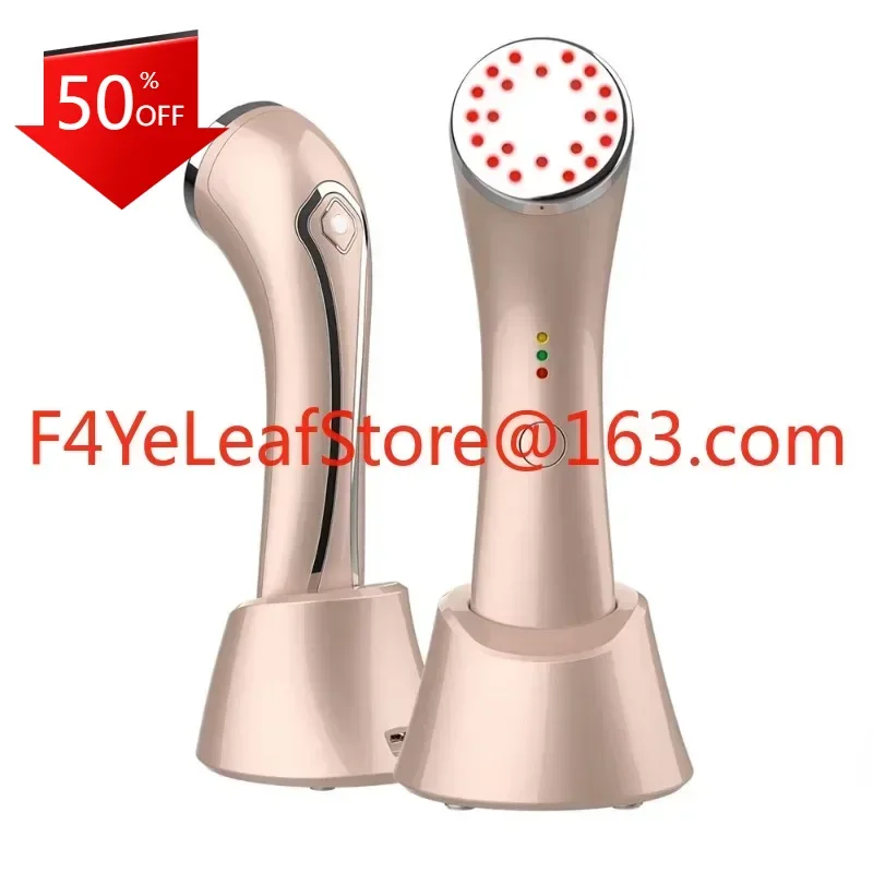 led photon red light therapy wand face lift massager led heating beauty device