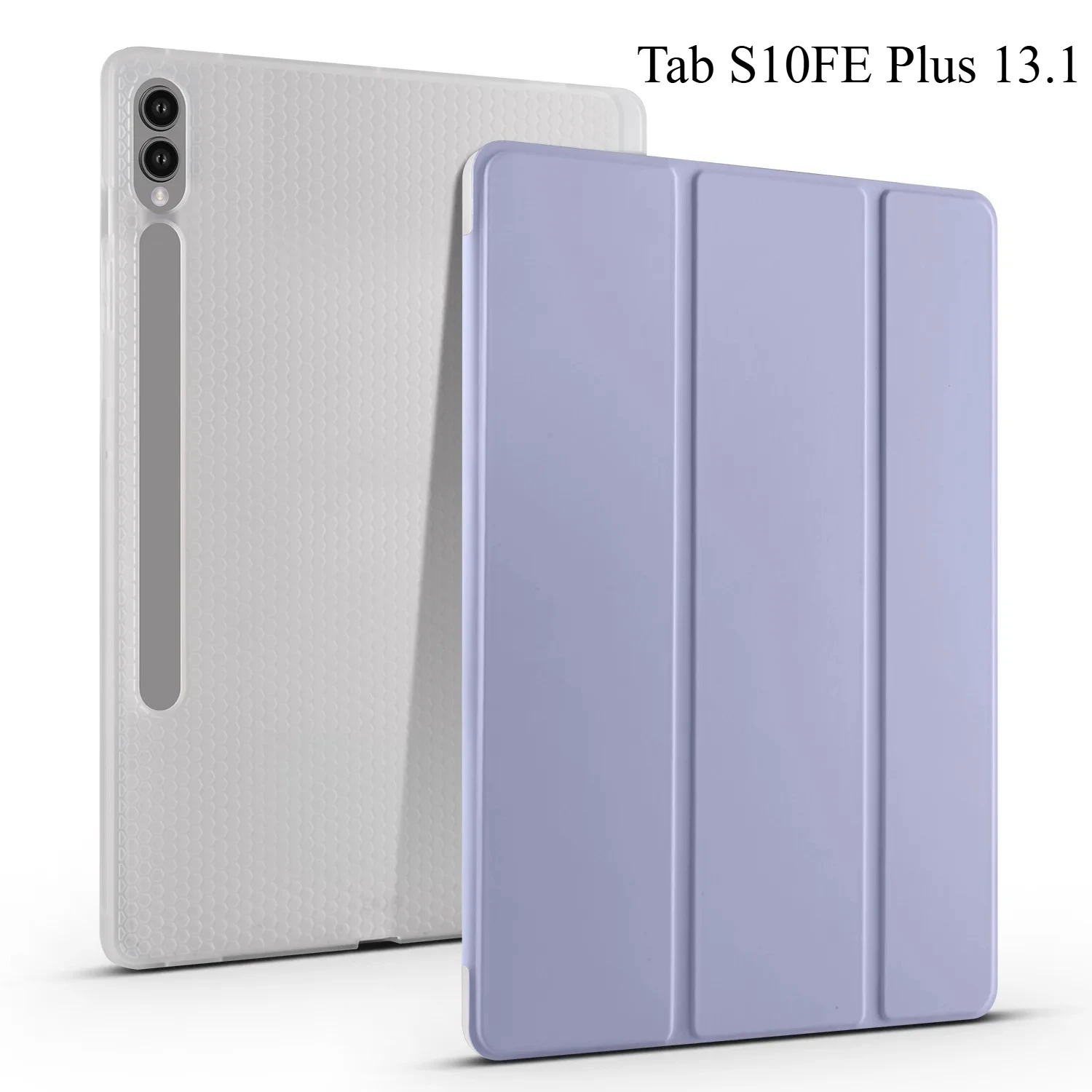 Samsung Tablet Case for Samsung Galaxy Tab S10 FE Plus 13.1'' 2025 S10 + 12.4 Inch Matte Clear Auto Sleep with S Pencil Holder