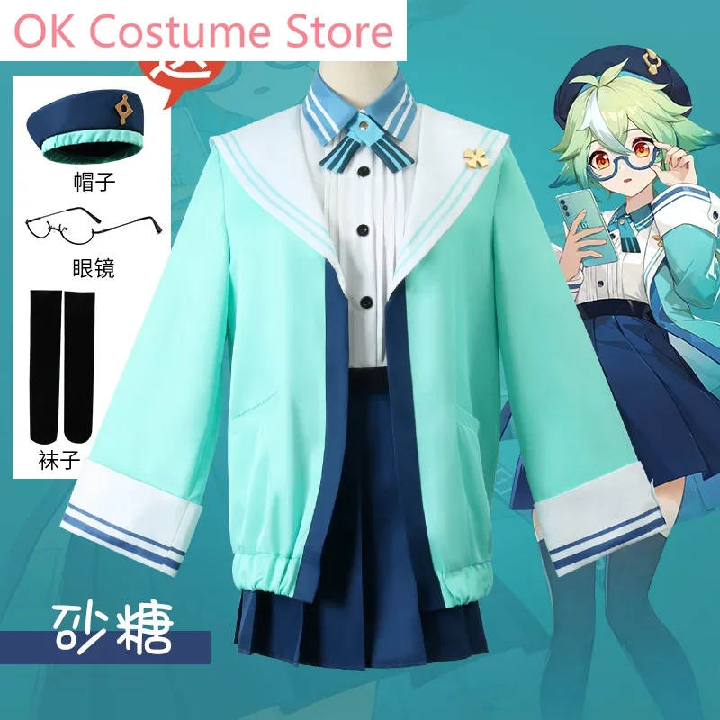 

Genshin Impact Sucrose Jk Subdue Women Cosplay Costume Cos Game Anime Party Uniform Hallowen Play Role Clothes Clothing