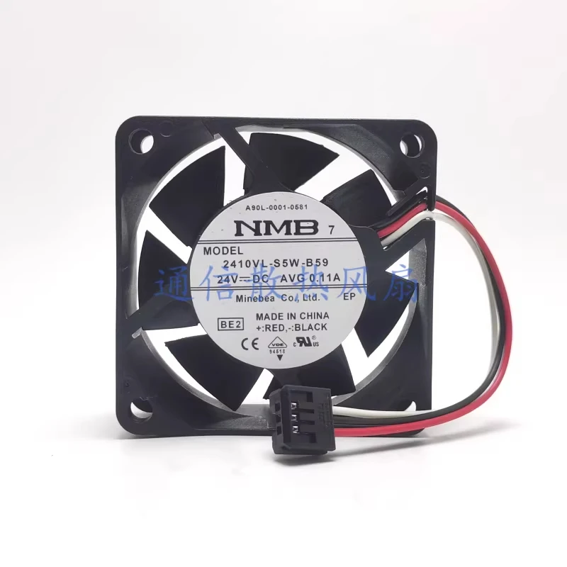 

HJY 1PCS NMB 2410VL-S5W-B59 24V DC 0.11A 3-wire 6cm cooling fan