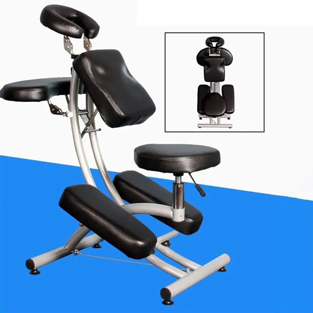 

Portable Massage Chair Foldable Tattoo Therapy Chair 4 Inches Thickness Sponge Face Cradle Spa Salon Massage Chair