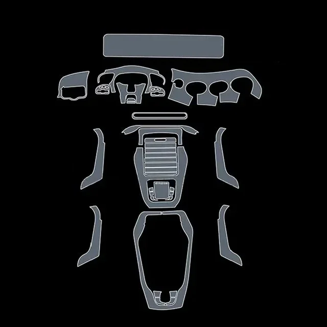 Car Interior Center Console Transparent TPU Protective Film Anti-scratch Repair Film For Mercedes-Benz CLA 35/45 AMG 20-22 C118