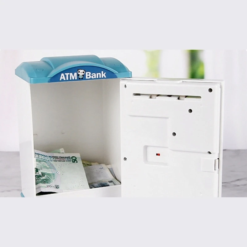 Kids Piggy Electronic ATM Auto Scroll Bill Money Saving Box Toy Gift Drop shipping