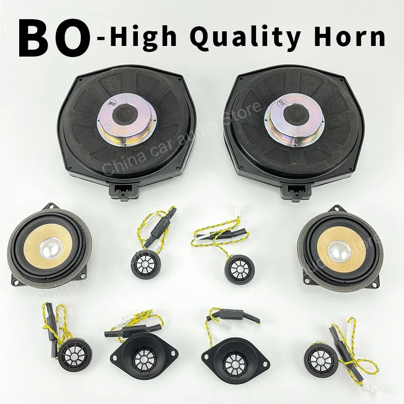 Mid-range and tweeter speakers, center subwoofer, car audio speakers, stereo speakers, suitable for BMW F10 F20 F30 E90 E92 E60