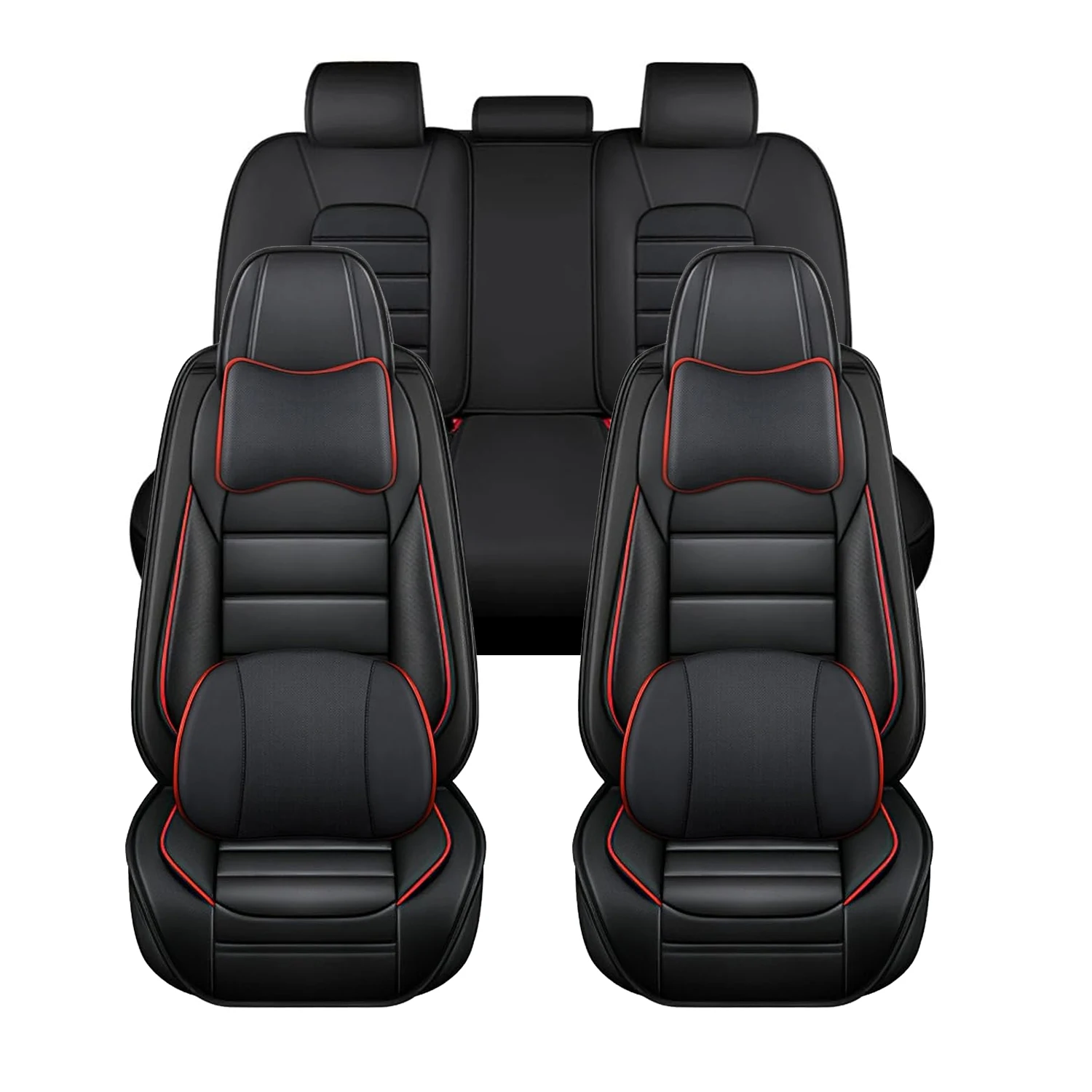 Car seat cover, suitable for SUV, pickup truck and sedan, thickened PU leather, improves car riding experience