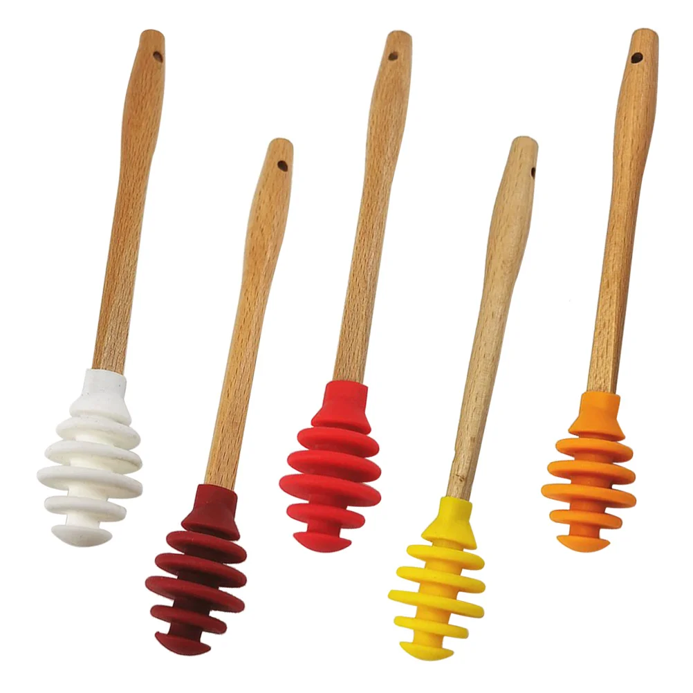 

5 Pcs Honey Pot Stirrer Cookware Mini Loaf Pans for Baking Honeycomb Oven Stirring Spoon Syrup Sticks