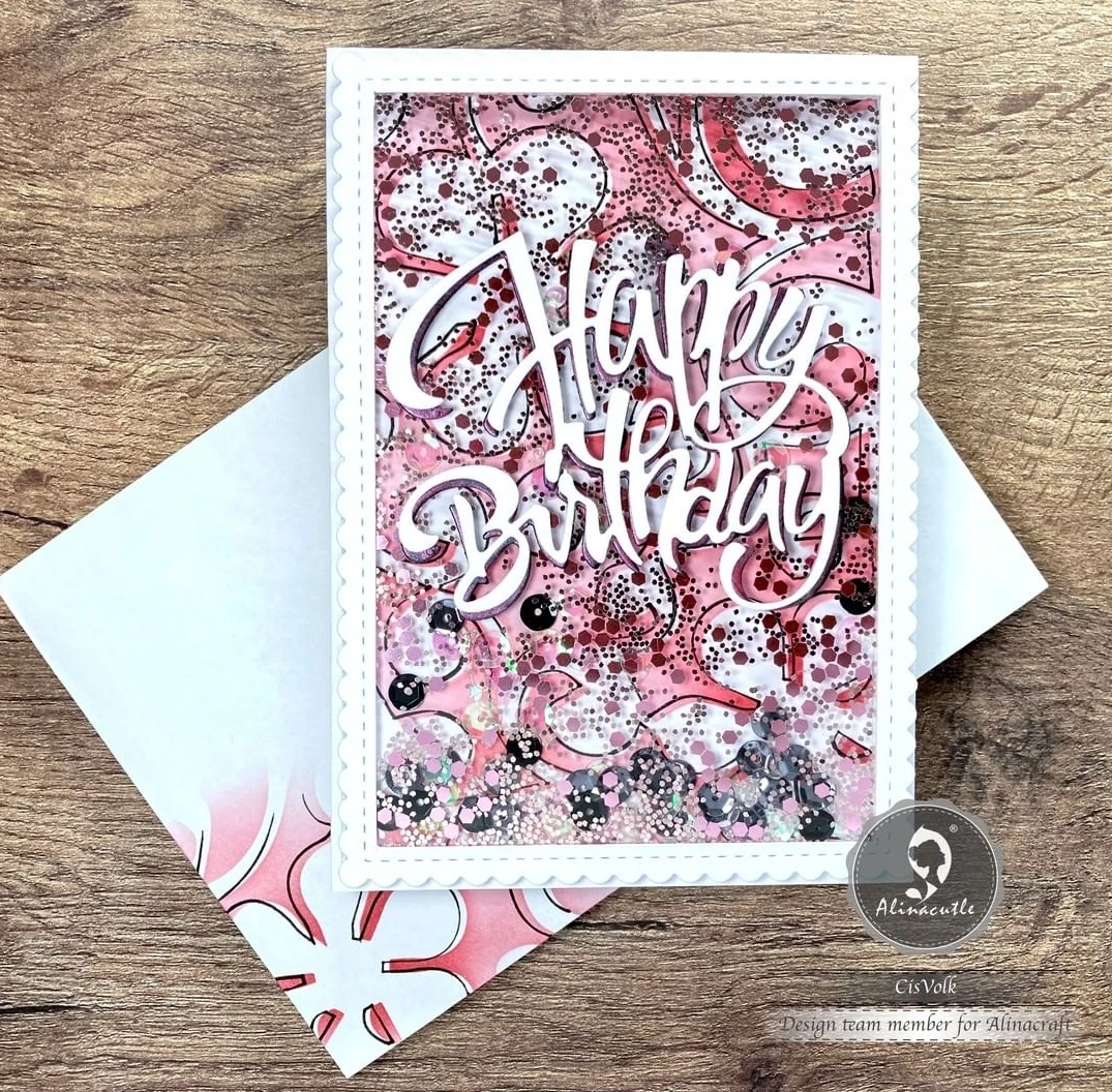 Alinacutle Metal Cutting Die Cut Rectangle Nesting Frame Scallop Border Scrapbook Paper Craft Card Album Punch Art Cutter