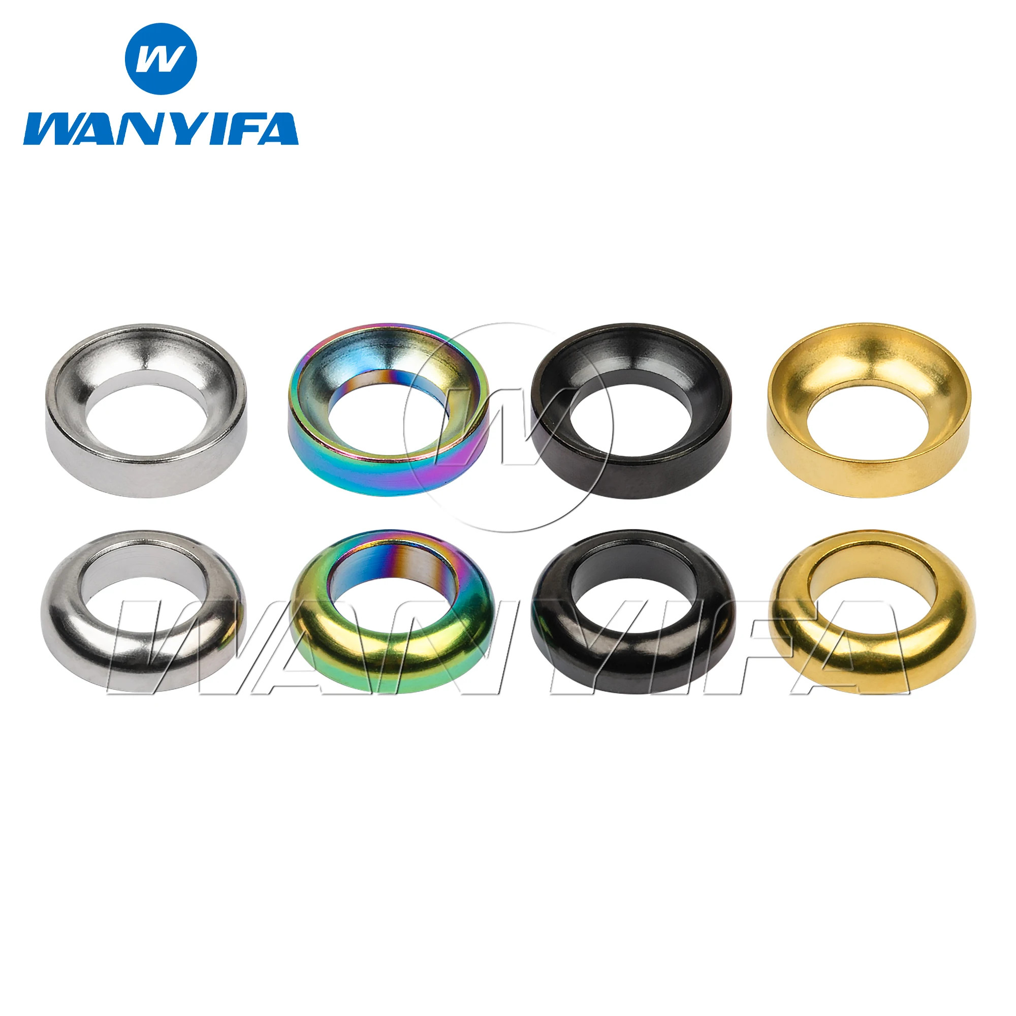 Wanyifa チタンワッシャー M6 凹凸ワッシャー スペーサーガスケット マウンテン BMX 自転車ディスクブレーキキャリパーグループボルトネジ用