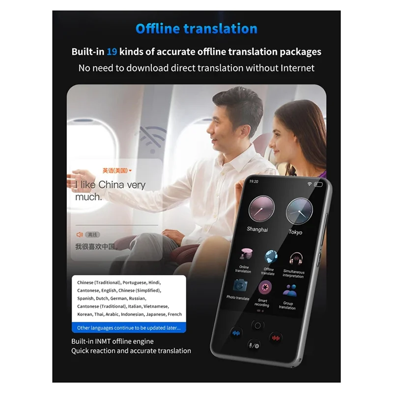 FORW-Voice Photo Smart Recording Group Translation Translator S85 Pro Wifi 138 لغة عبر الإنترنت Chatgpt