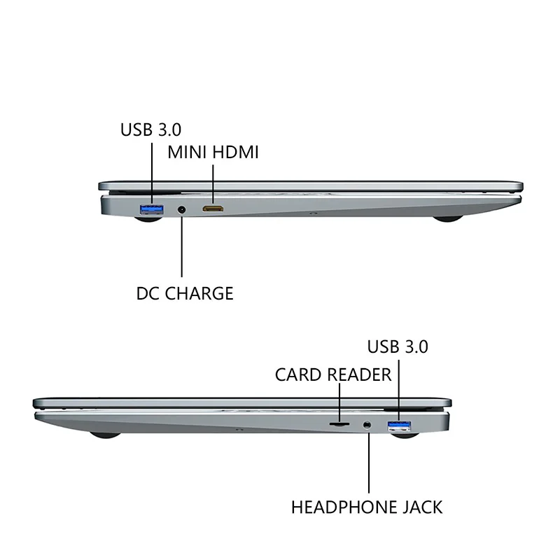 Ordinateur portable Windows 10 avec écran de 15.6 pouces, 12 Go de RAM, SSD de 1920 Go/1 To, processeur Intel Celeron J4125, 1080x512