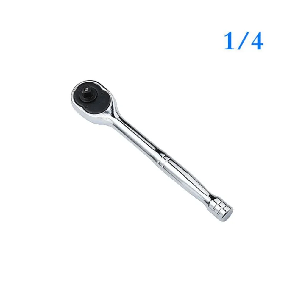 

1pc 1/4 3/8 1/2inch Ratchet Wrench 24 Teeth Drive Ratchet Socket Wrench Tool Reversible Adjustable Quick Release Square