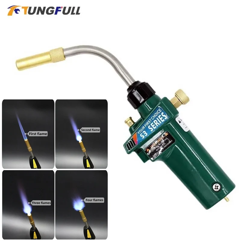 

Braze Welding Torch MAPP Propane Gas Torch Piezo Trigger Welding Gun Ignition Heater Burner Welding Heating Solder Burner