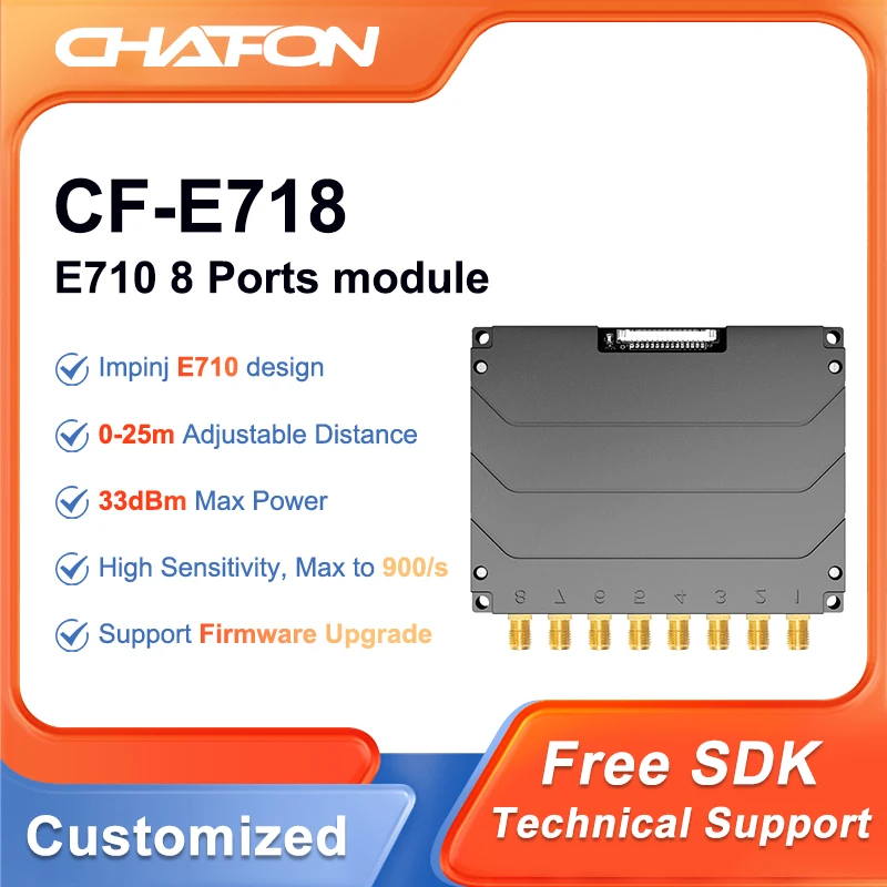 CHAFON CF-E718 rfid impinj E710 module eight antenna ports  free SDK for warehouse management