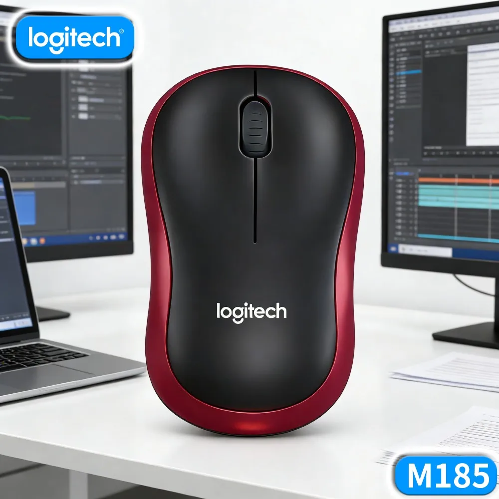 Logitech M185 Ultra Compact Home Desk Mouse Wireless Mini Size Reduce Occupancy For Narrow Table