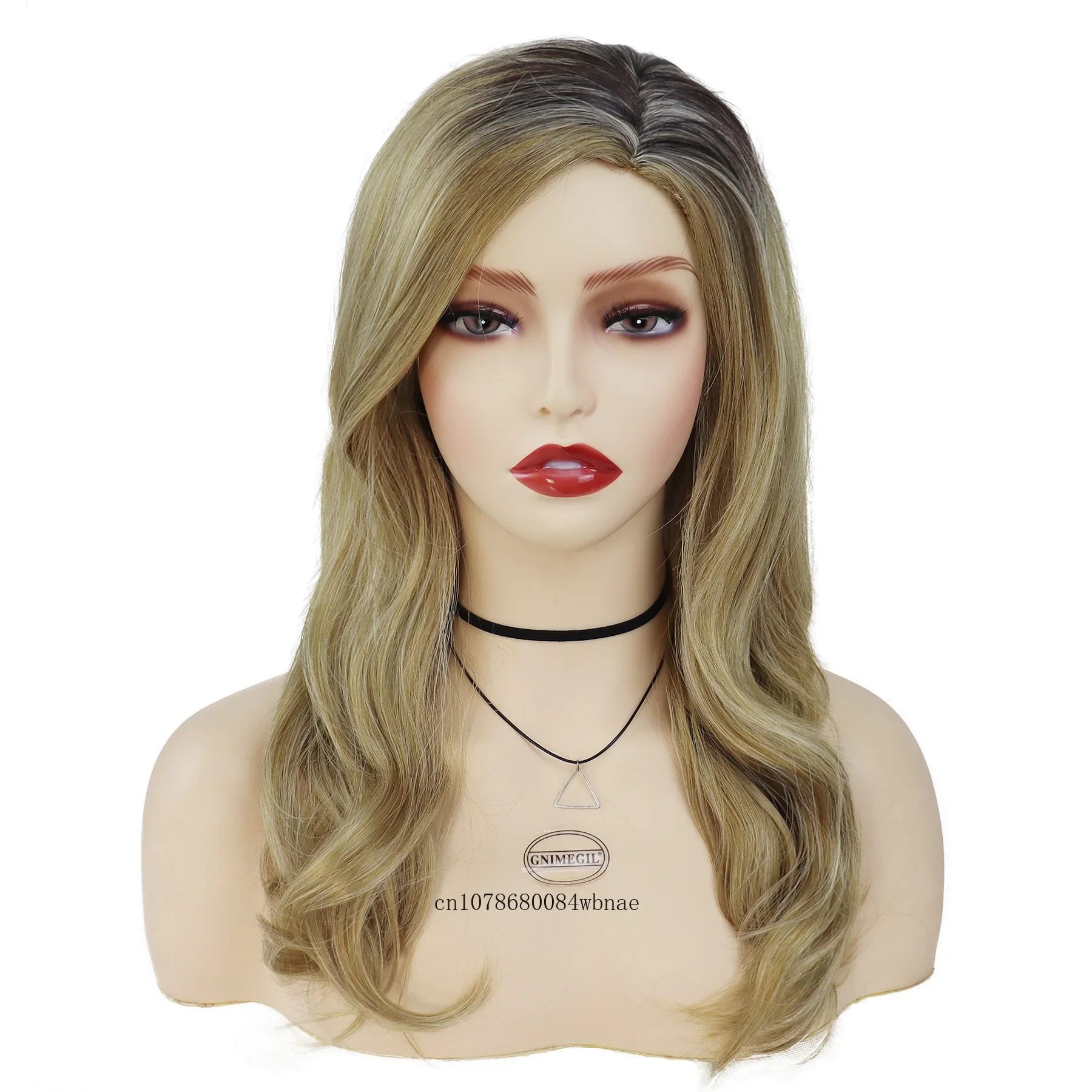 Long Blonde Wigs Synthetic Hair Natural Wavy Curly Wig for Women Girls Daily Cosplay Party Best Gifts Wigs Heat Resistant Fiber