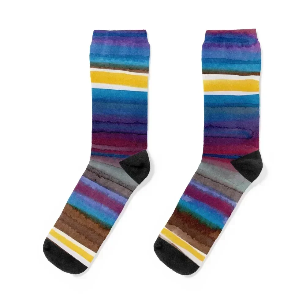 

horizontal lines pattern 12 Socks moving stockings winter anime Mens Socks Women's