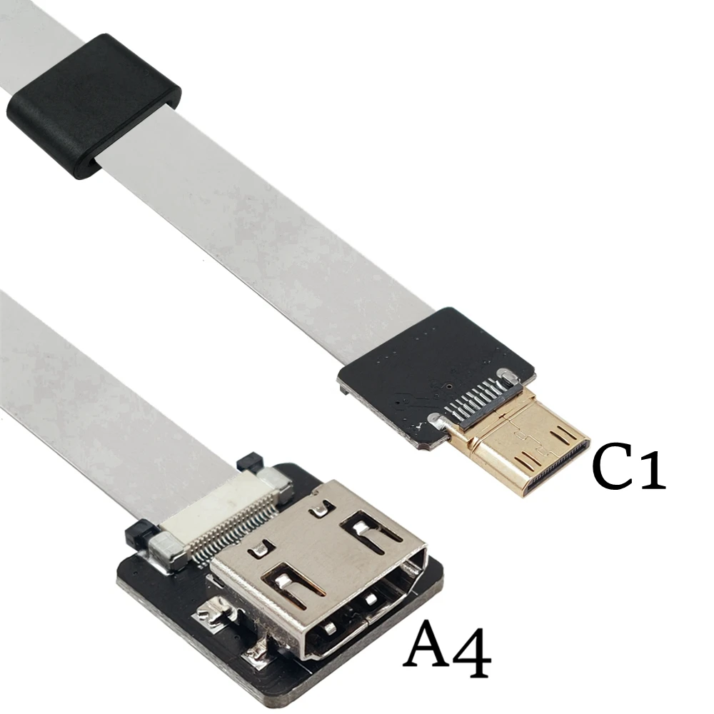 High definition ribbon cable gyroscope stabilizer for DSLR standard HDMI to Micro HDMI MINI soft cable