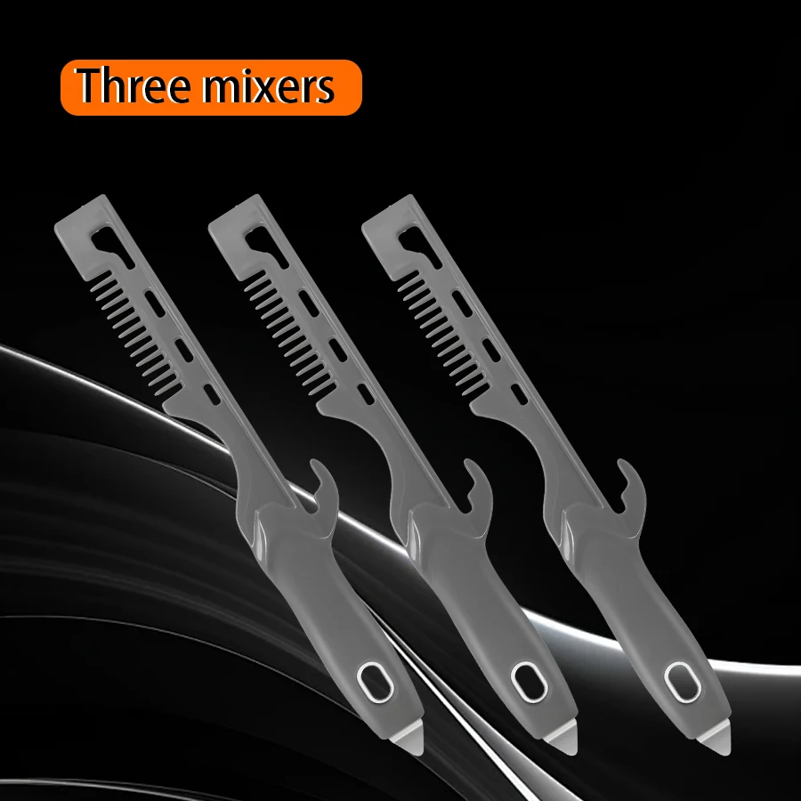 3Pcs Multifunctional Paint Stirring Stick, Roller Cleaner, Can Opener Scraper, Latex Paint Pigment Color Mixing Tools