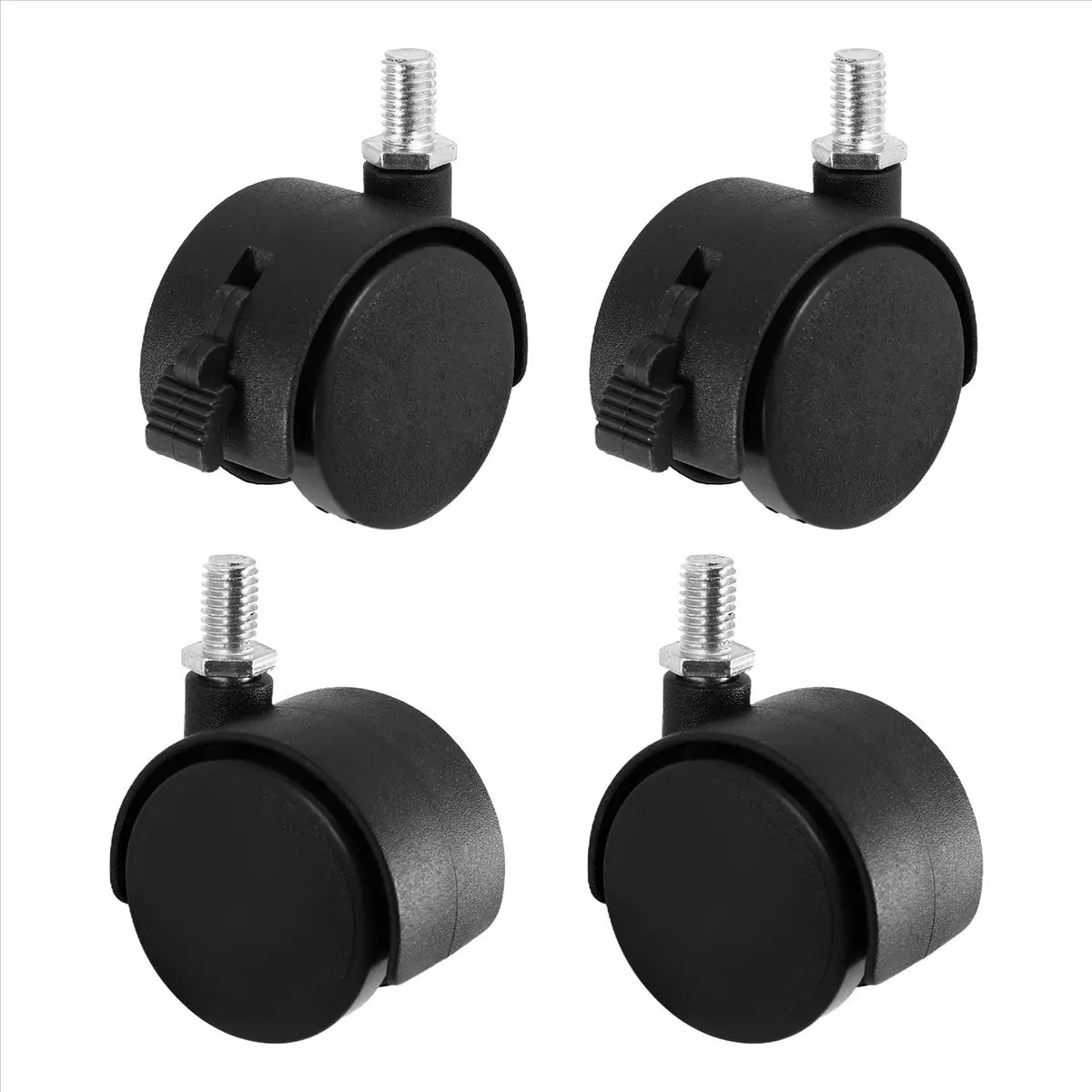 BHBL Set of 4 Screw in Caster Wheels - 2 with Lock Function