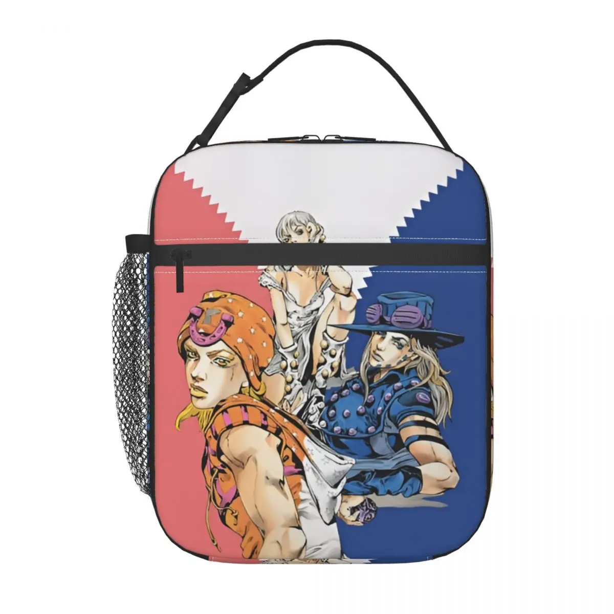 

Custom JoJoes Anime Lunch Bag for Women Cooler Thermal Insulated Bento Box Work School Resuable Tote Bags