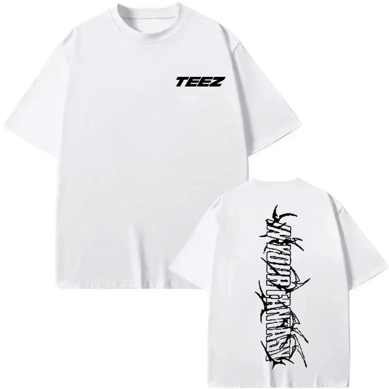 

2025ATEEZ Men's World Tour in Your Fantasy album printed short-sleeved T-shirt Hip-hop retro Casual wear