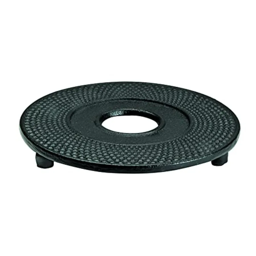 

Чугунная подставка-тривет для горячих блюд, кастрюль, чайников, сделано в Испании, с нескользящими резиновыми ножками, термостойкая, с винтажным декоративным узором C