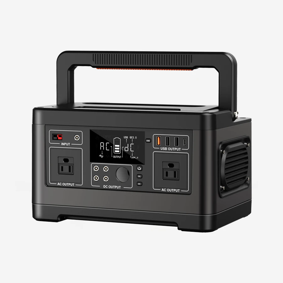 

500w High-power Emergency Power Outdoor Portable Power Station Supply With Portable Solar Panel