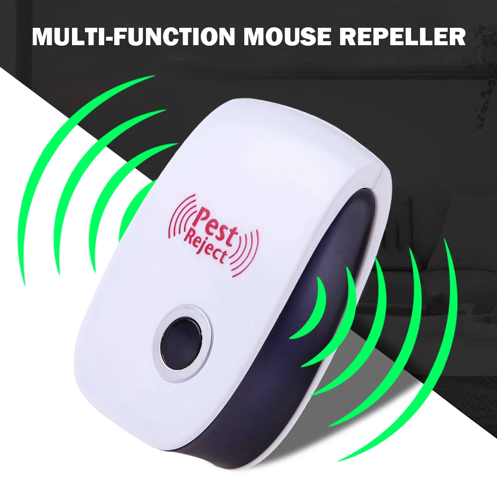Repelente de mosquitos Repelente de plagas ultrasónico Repelente de plagas eléctrico Control de plagas interior para cucarachas, moscas, ratones, mosquitos