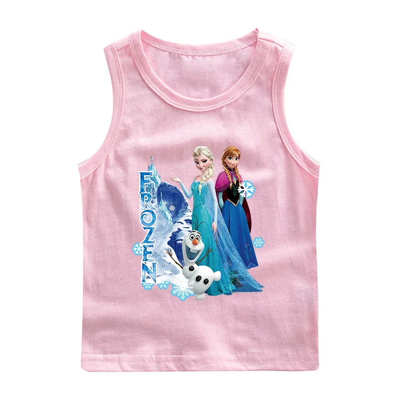 

Disney Singlet for Girls Frozen Kids Underwear for Girls Princess Elsa and Anna Tank Tops Summer Wear Cotton Camisoles Thin Vest